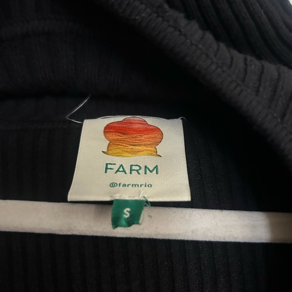 Farm Rio Black Heart Neckline Knit Dress - Picture 5 of 6